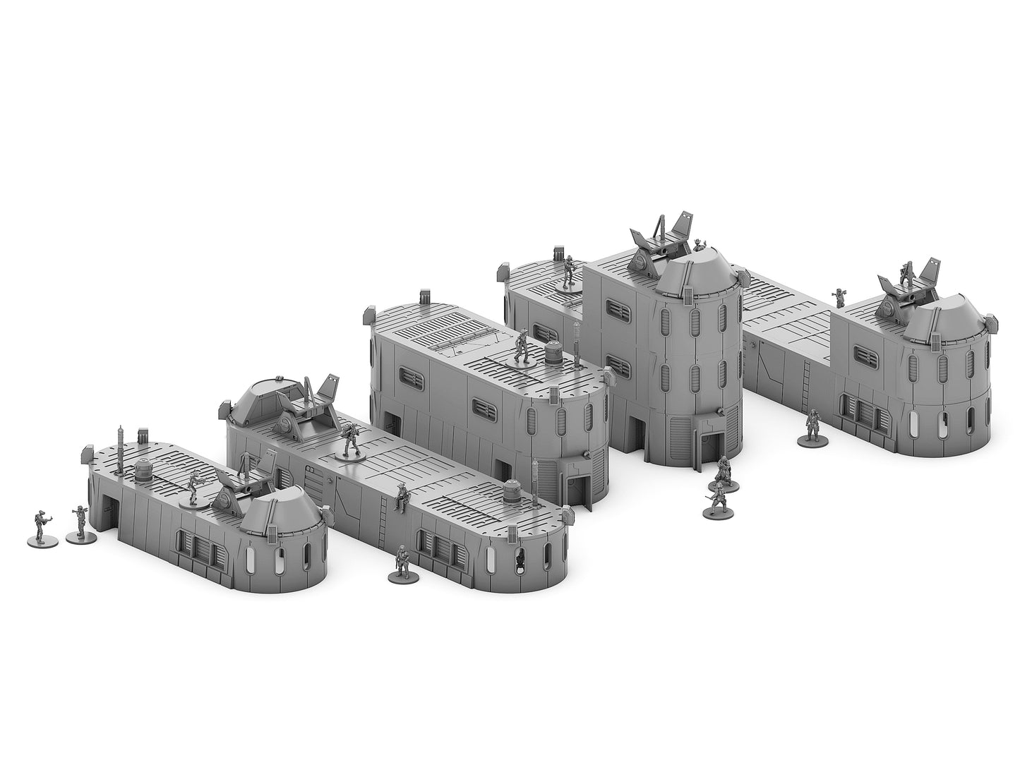 Dense City Crescent - Digital STL Files