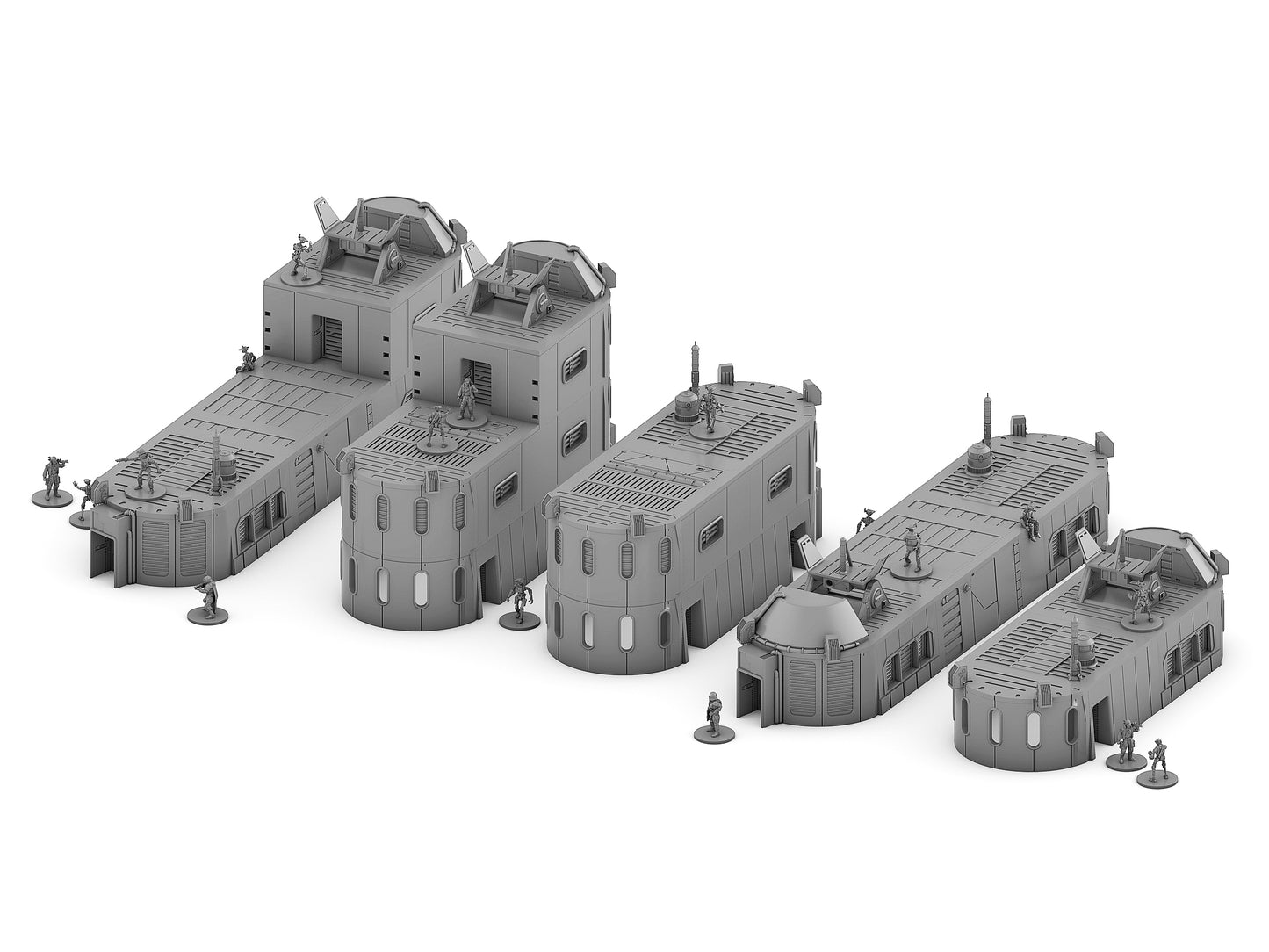 Dense City Crescent - Digital STL Files