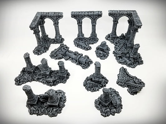 Terrainify Ruined Column Deluxe Bundle - Digital STL Files
