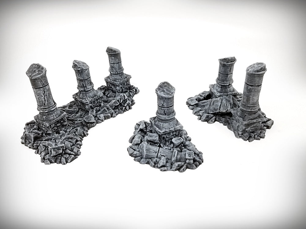 Terrainify Ruined Column Deluxe Bundle - Digital STL Files