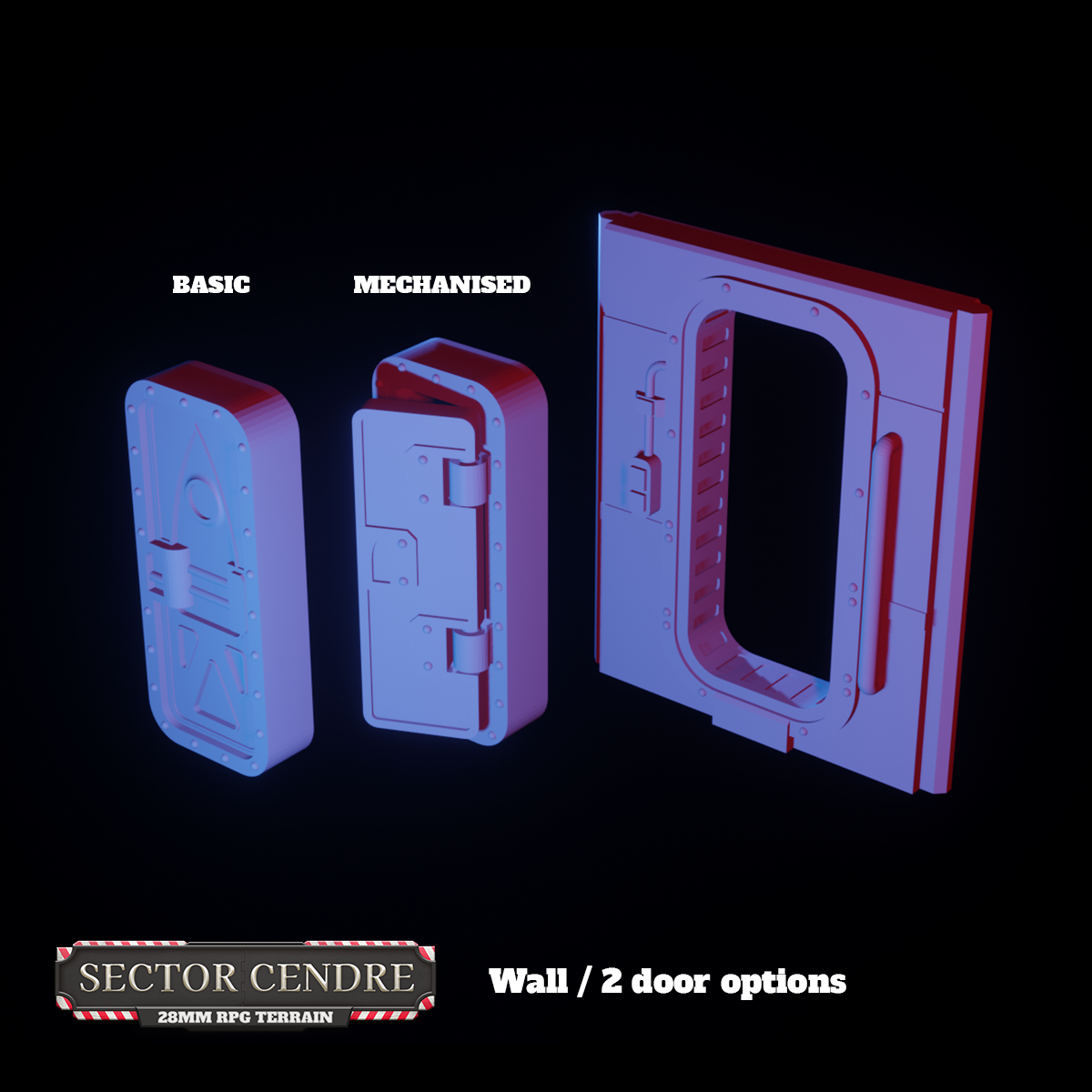 Sector Cendre 28mm Set by Bishok - Digital STL File