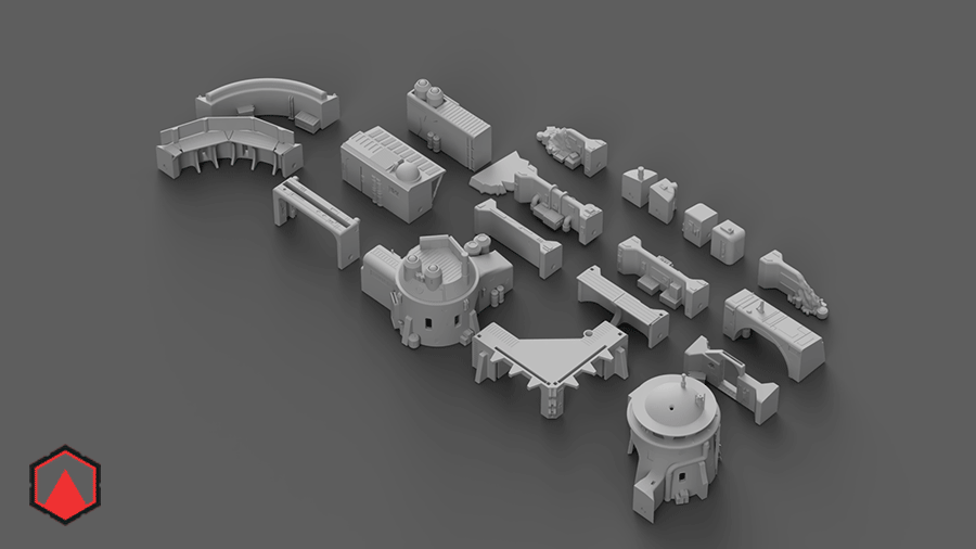 Desert Spaceport Table - Digital STL Files
