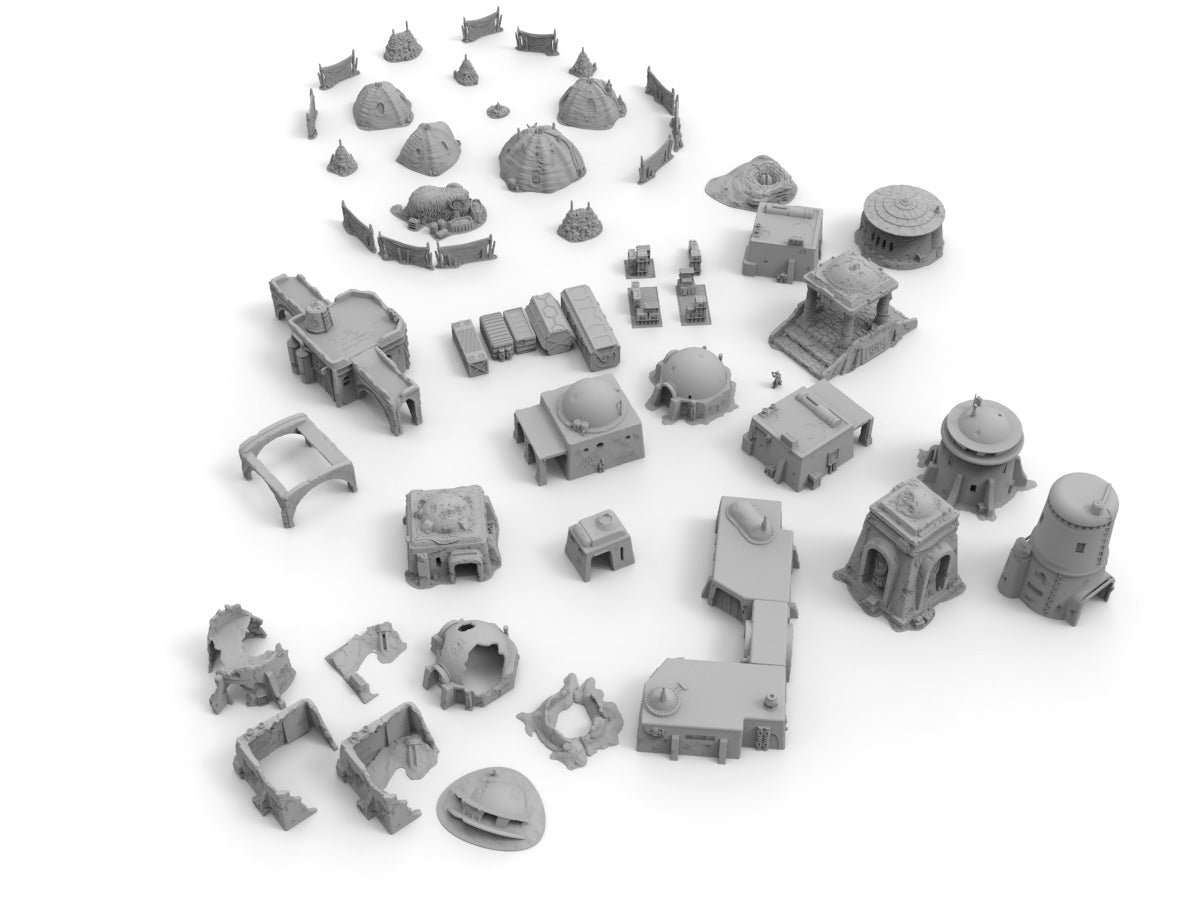 sci fi desert terrain tabletop pieces