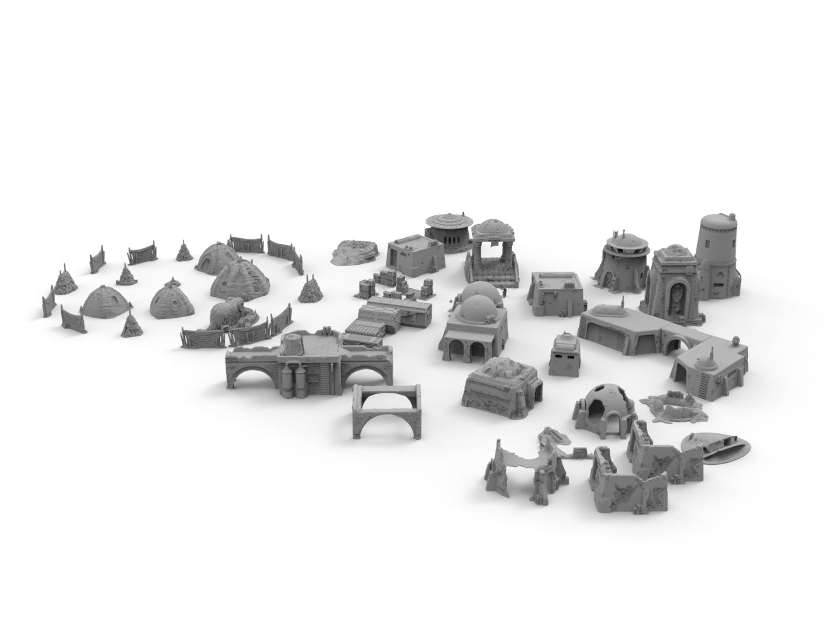 sci fi deset themed city
