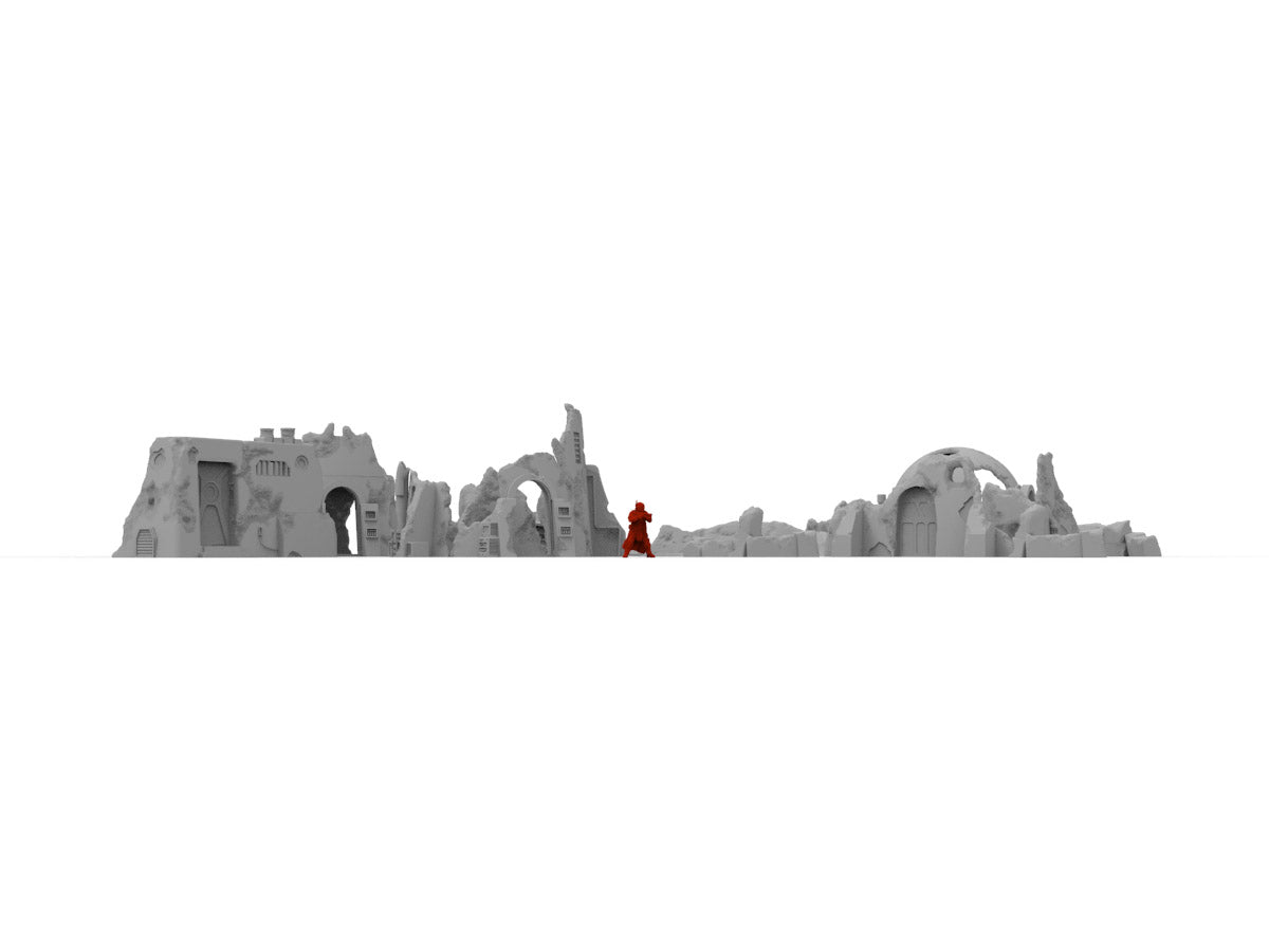 Wrecked Desert Terrain Bundle - Digital STL Files