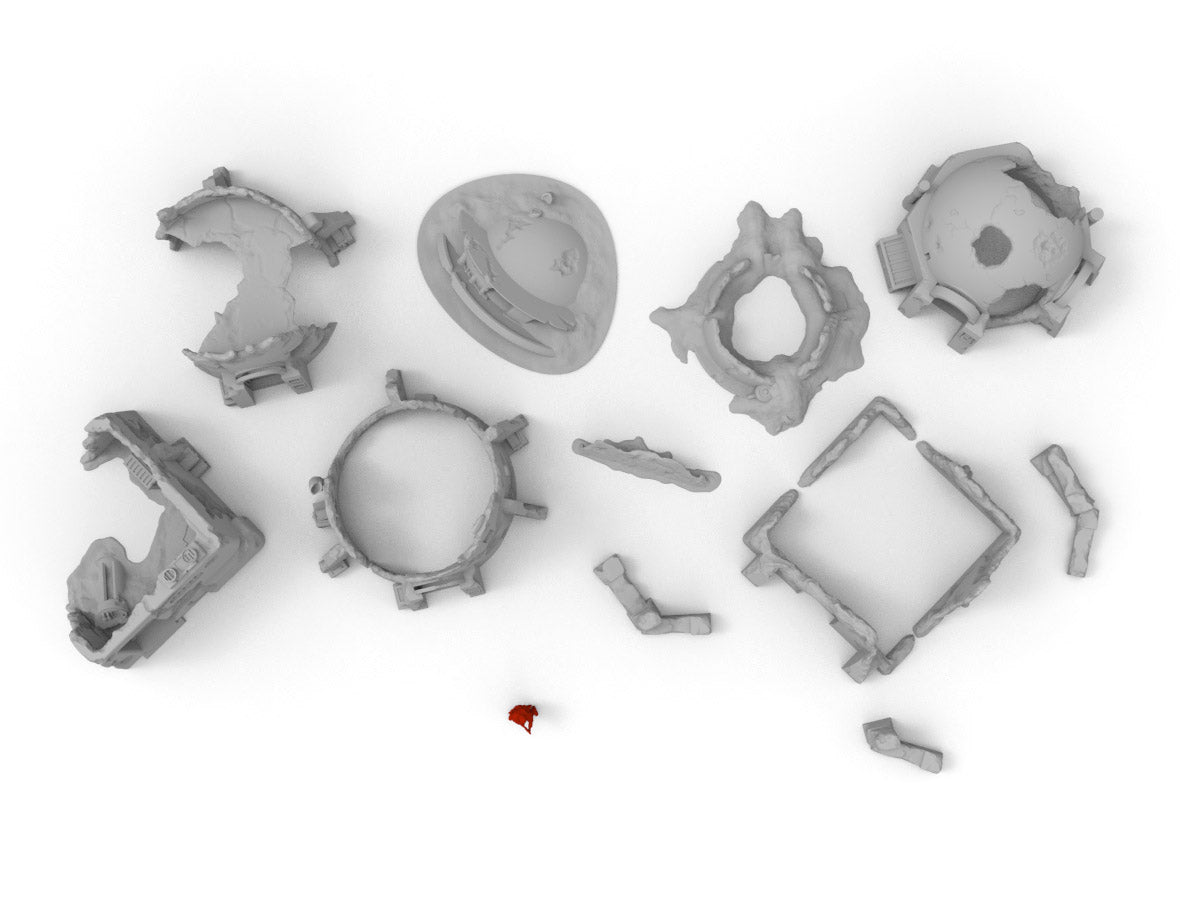 Wrecked Desert Terrain Bundle - Digital STL Files