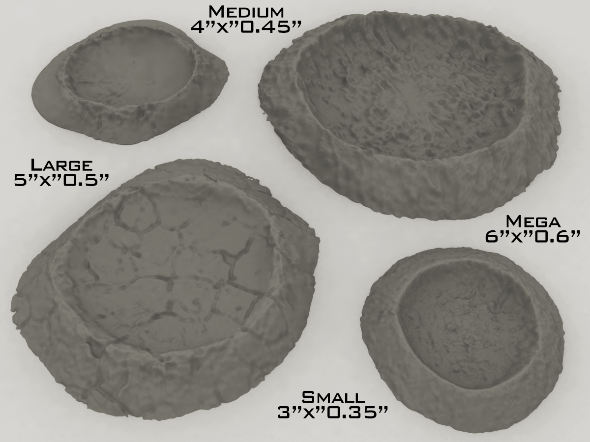 Battlefield Craters - Digital STL Files