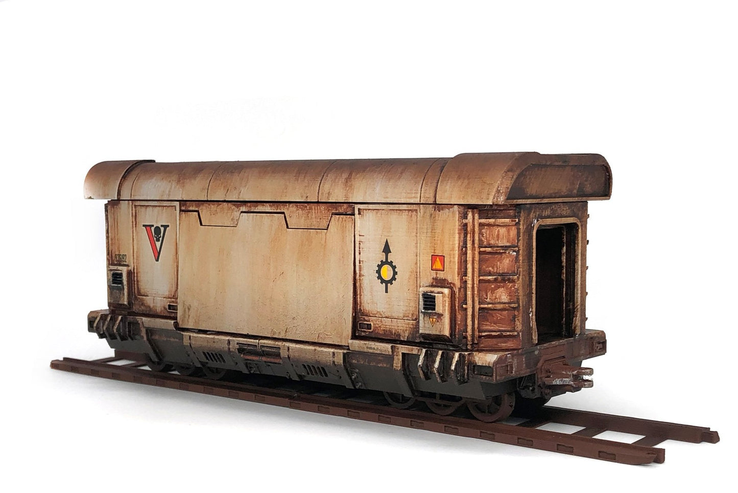 28mm warhammer 40K land train boxcar weathered terrain