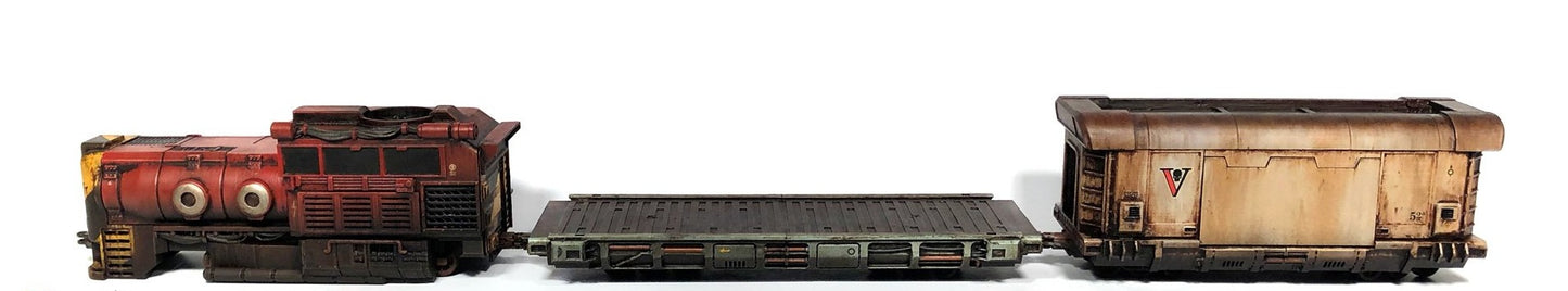 warhammer 40K land train flatbed car and boxcar