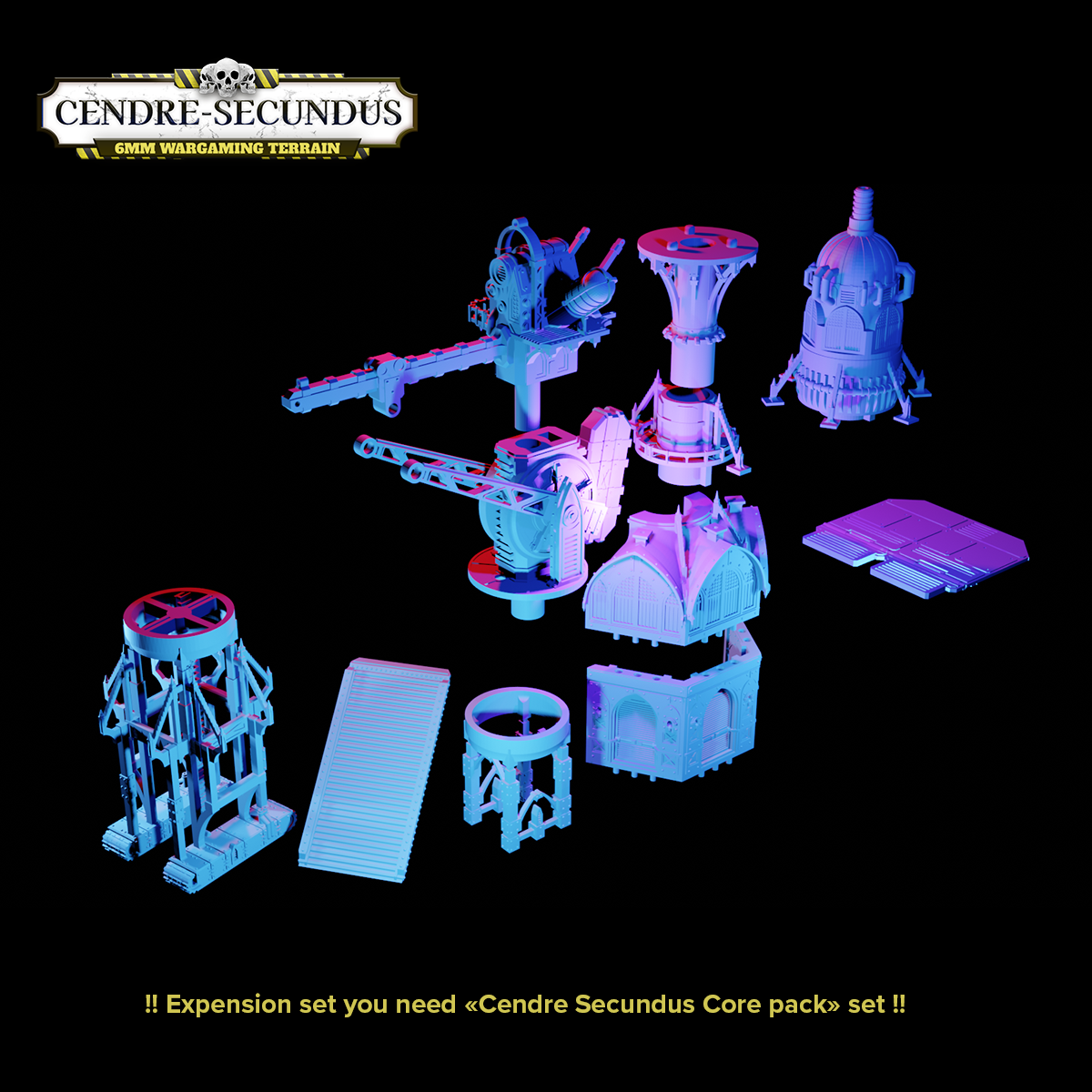Platform and Crane Expansion Set by Bishok - Digital STL File