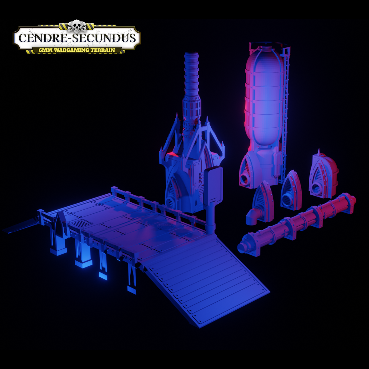Pipe and Bridge Set by Bishok - Digital STL File