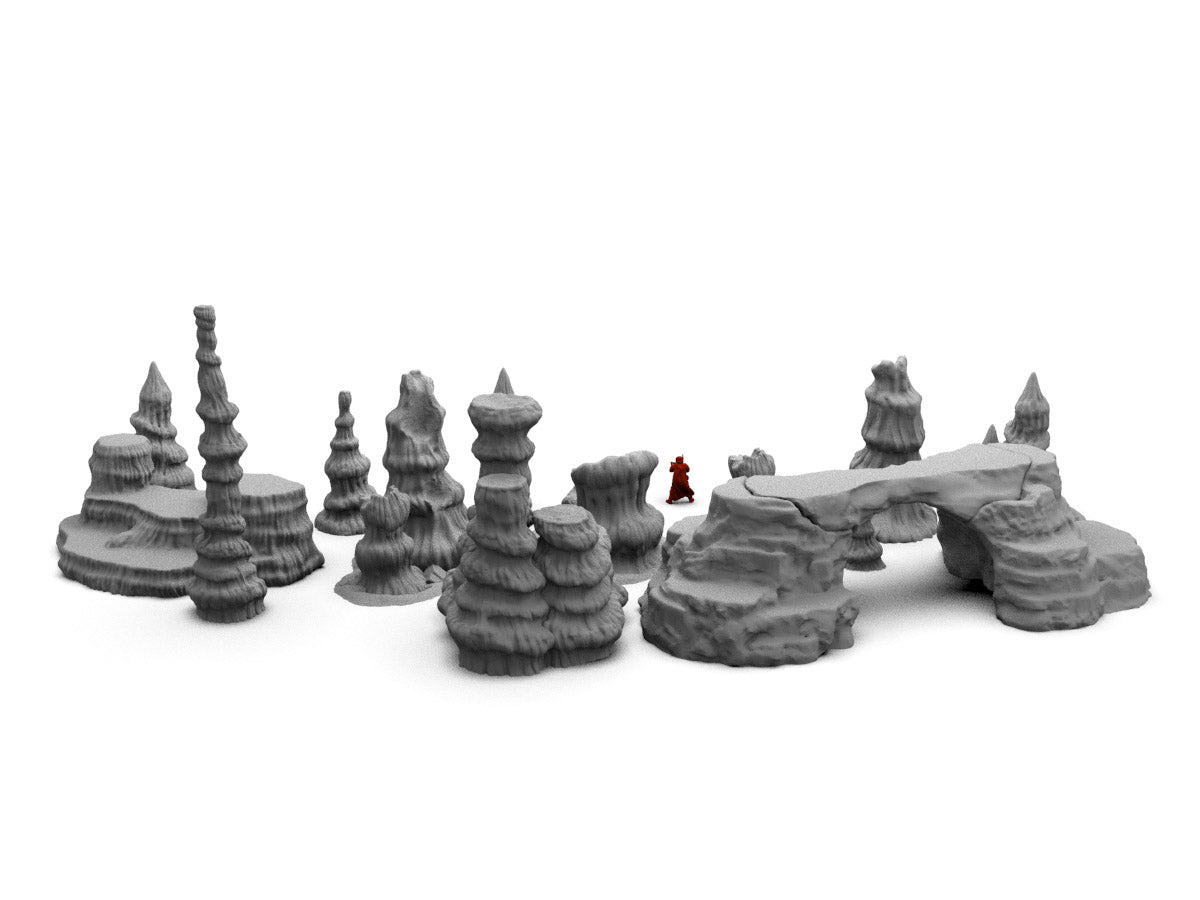 Large Rock Scatter Terrain Set - Digital STL Files