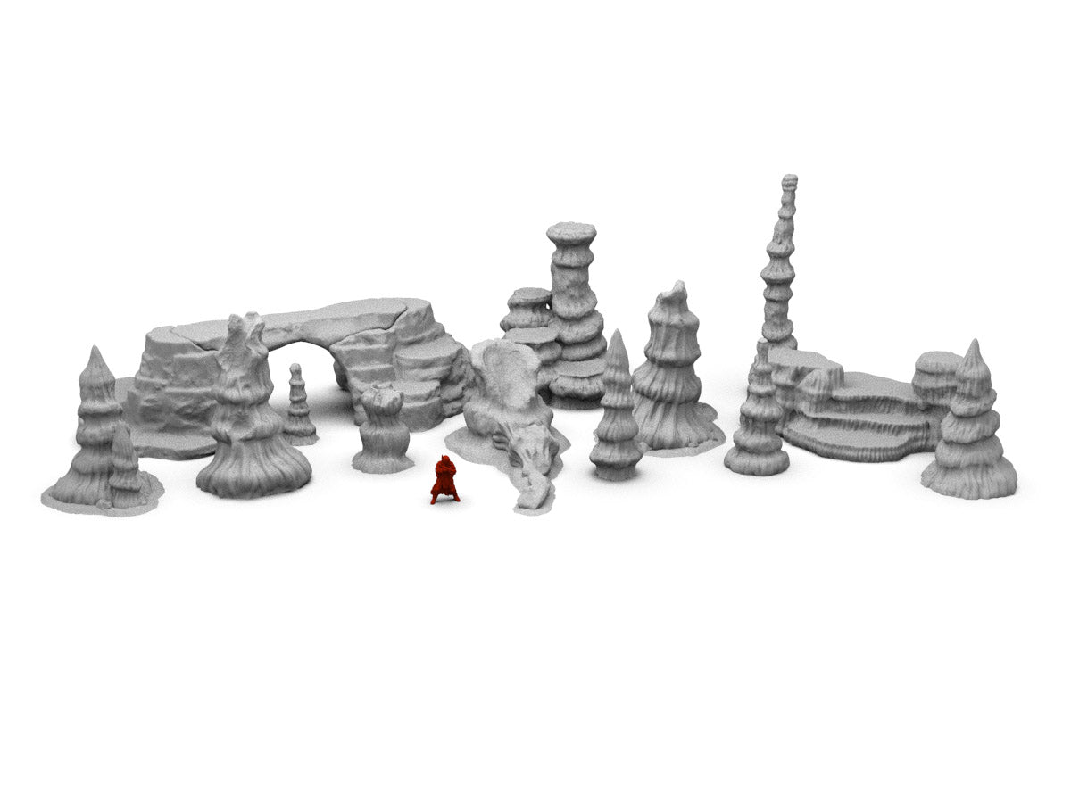 Large Rock Scatter Terrain Set - Digital STL Files