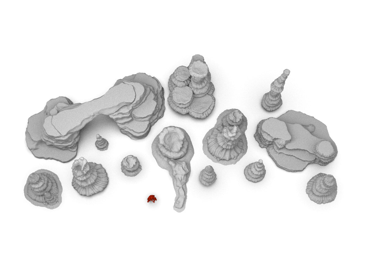 Large Rock Scatter Terrain Set - Digital STL Files