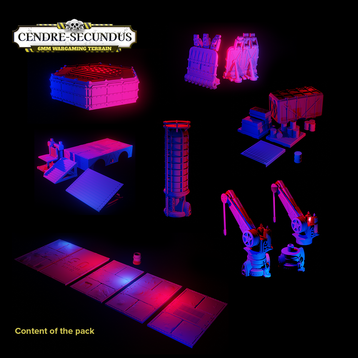 Landing Bay Set by Bishok - Digital STL File