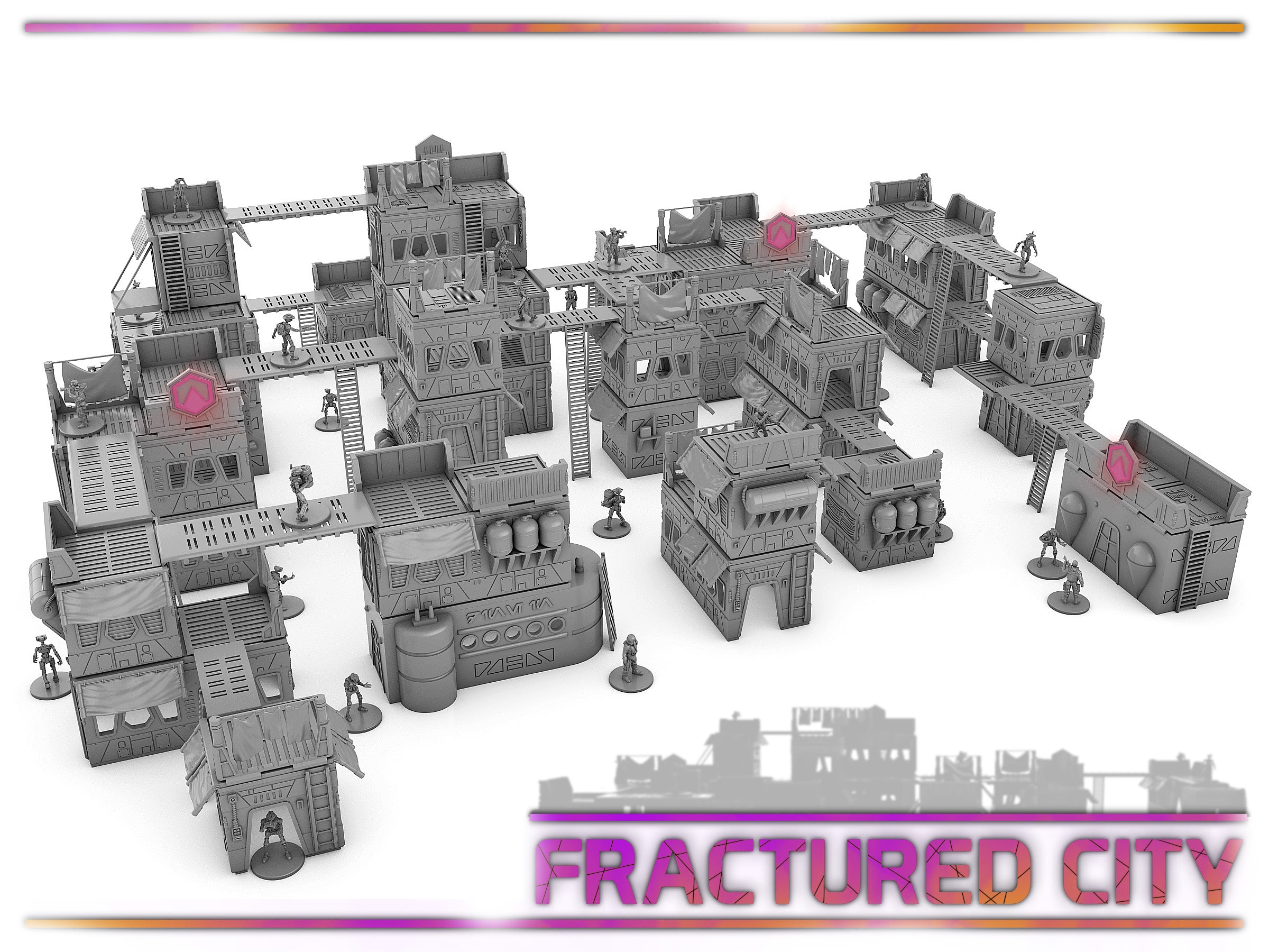 Fractured City Base Set - Digital STL Files