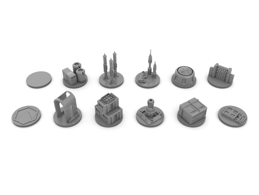 Themed 2-inch Objective Tokens - Digital STL Files