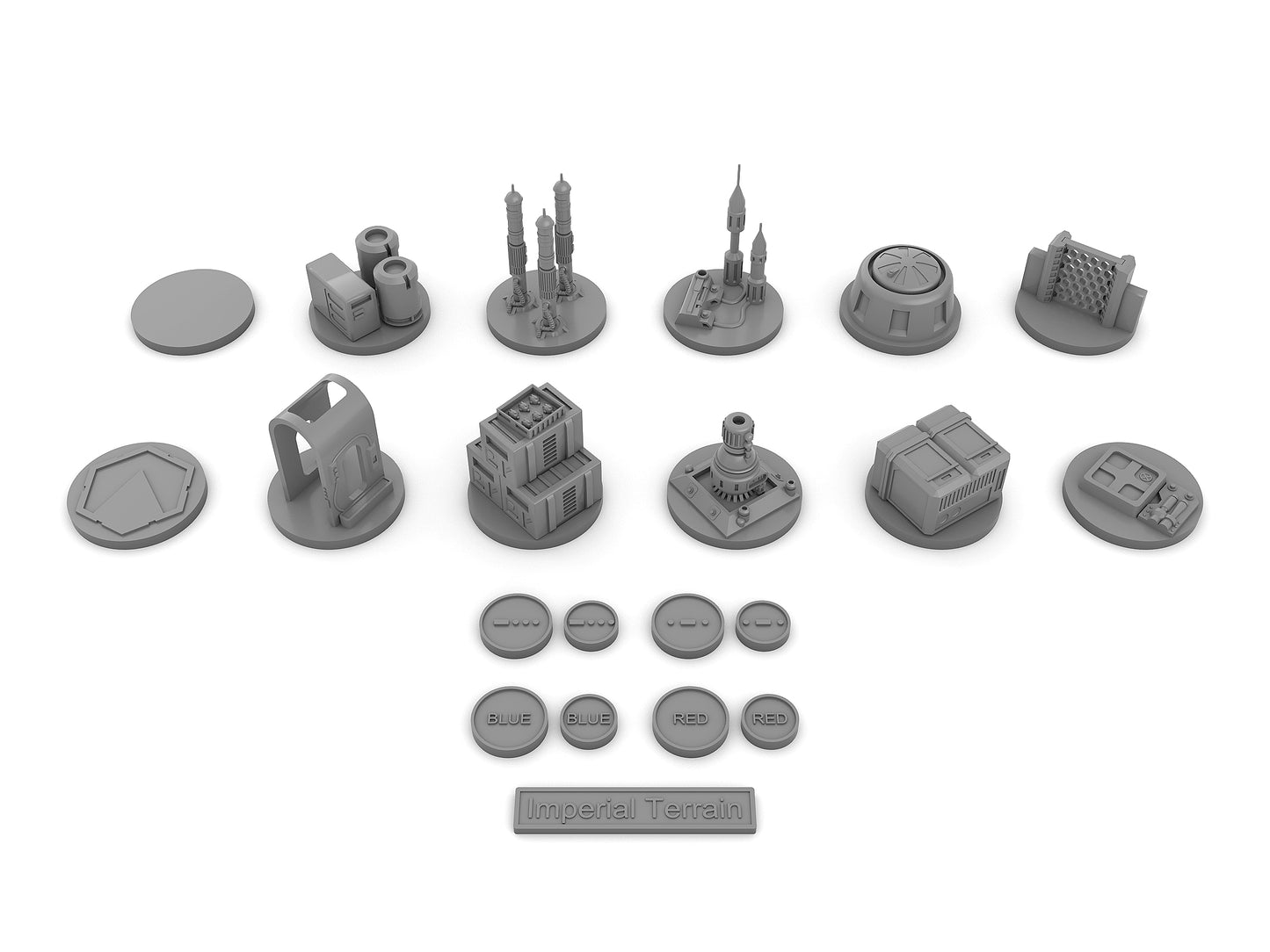 Themed 2-inch Objective Tokens - Digital STL Files