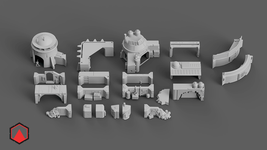 Desert Spaceport Table - Digital STL Files