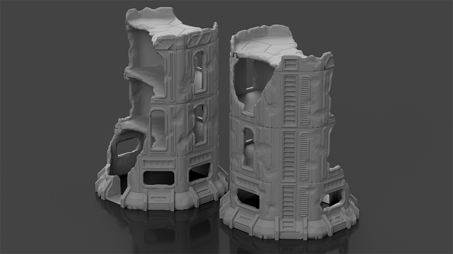 Syllogy's Wrecked Urban Bundle - Digital STL Files