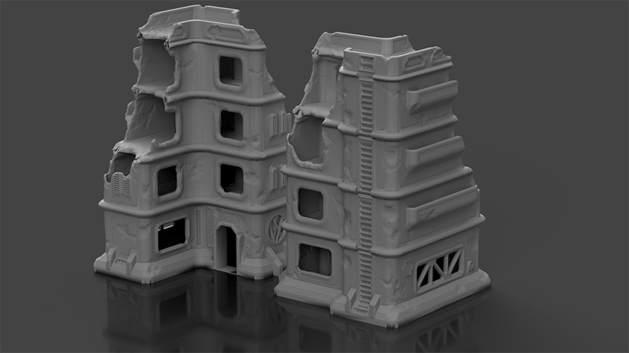 Syllogy's Wrecked Urban Bundle - Digital STL Files