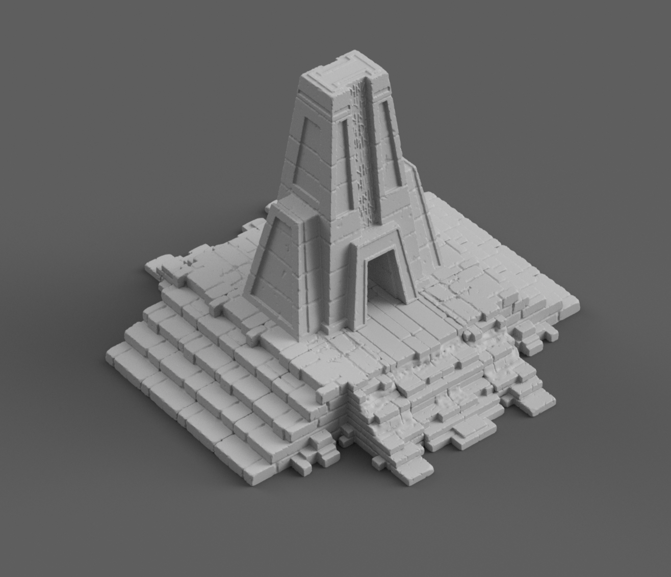 Large Ancient Temple - Digital STL File