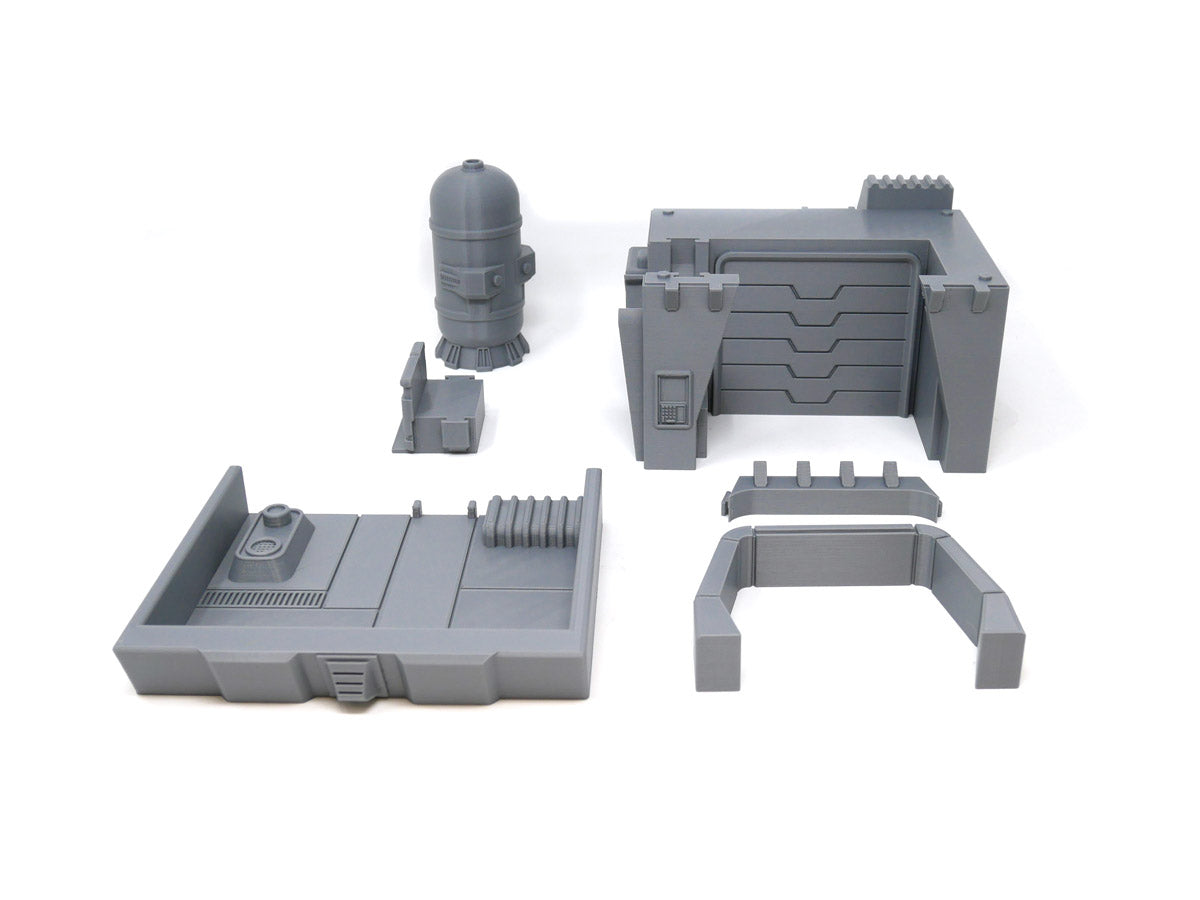 sci fi urban terrain building pieces, easy to paint and assemble