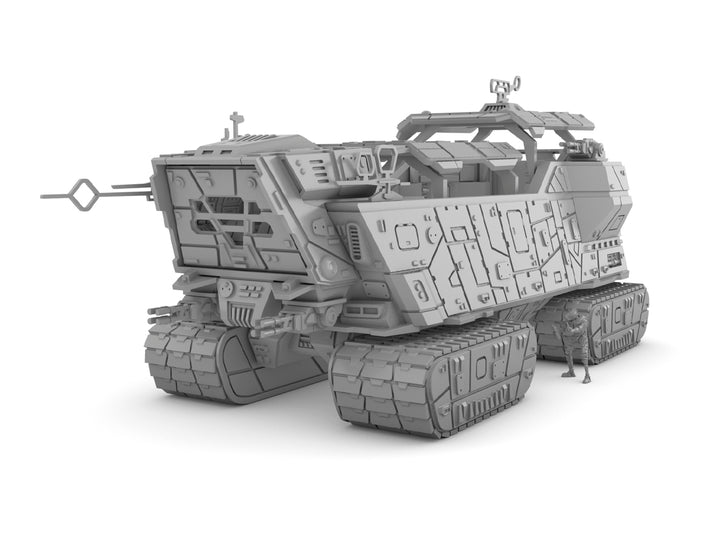 star wars legion sand crawler 3d printable terrain, miniature droid