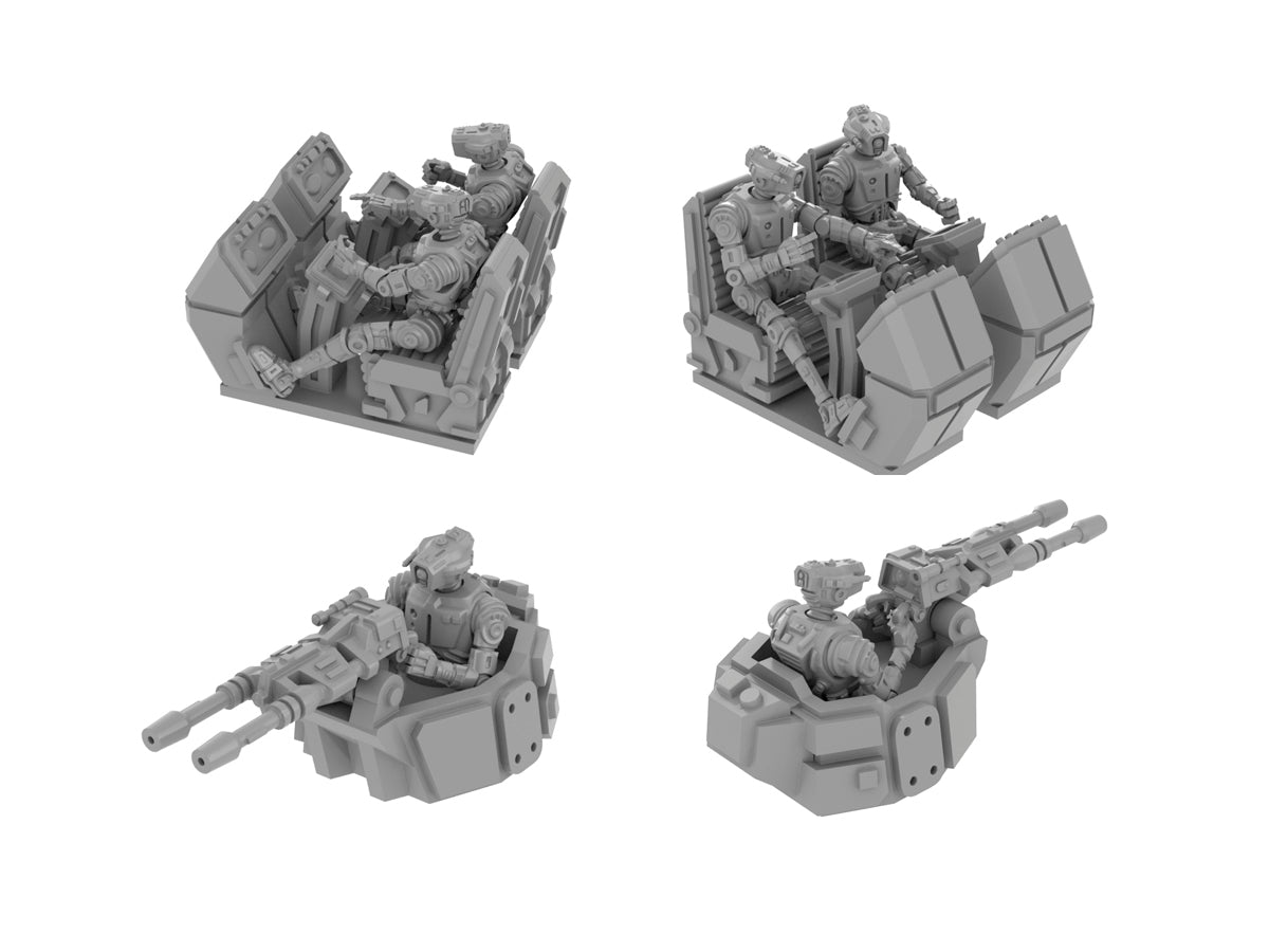droids in various seated positions in star wars legion sand crawler 