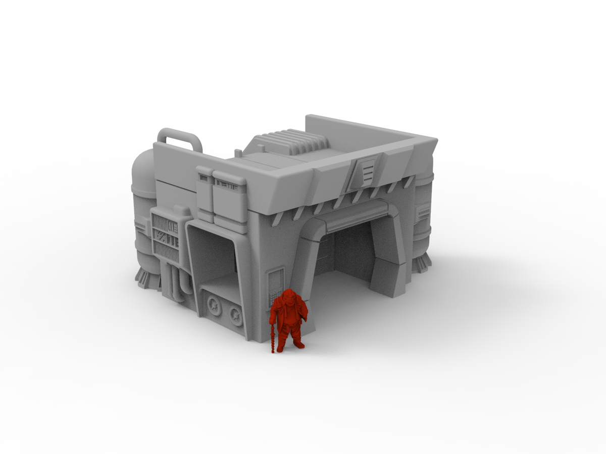 sci fi urban terrain building, star wars legion miniature vando
